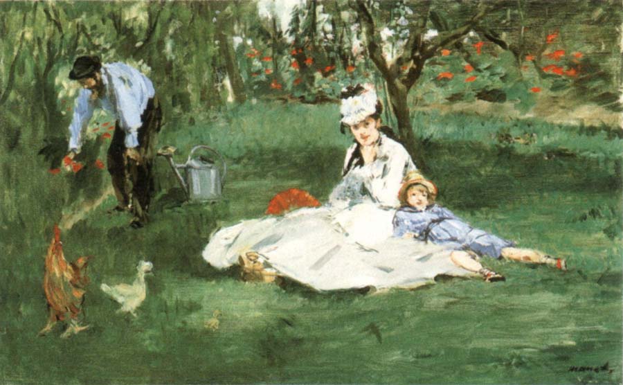 The Monet Family in the Garden